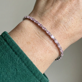 Rosa-Saphir-Prisma-Tennisarmband | Roségold