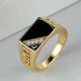 Silberring mit Gold und Kristallen