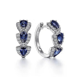 Royal Sapphire Crest Ohrringe | Weissgold