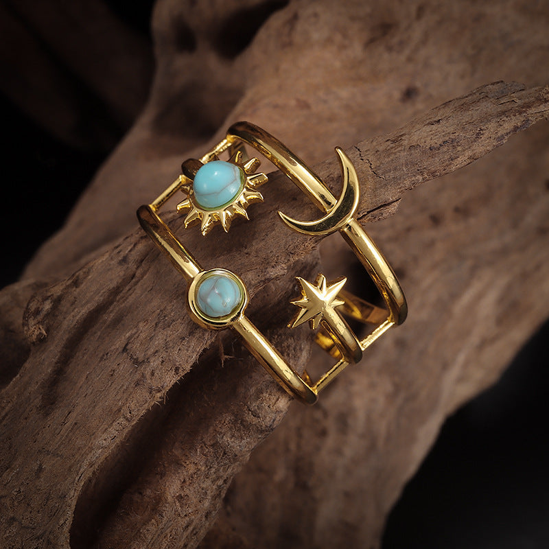 Soluna Türkis Orbit Ring | Gold