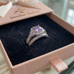 Valeria Versprechen Ring Set | Weissgold
