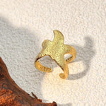 Verstellbarer Retro-Goldring „Seestern“