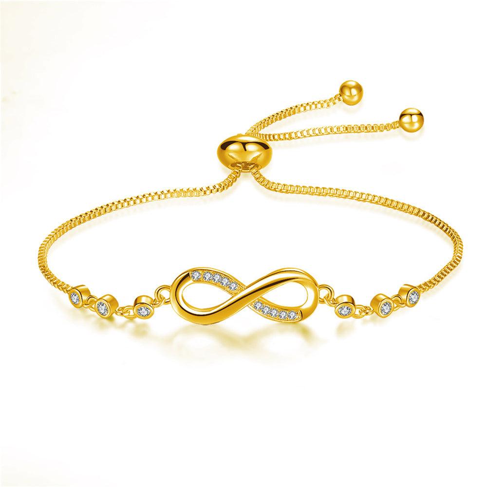 Verstellbares Infinity-Armband aus Silber