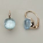 Vintage Brisuren Blau mit eingearbeitetem Zirkonia