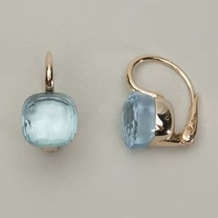 Vintage Brisuren Blau mit eingearbeitetem Zirkonia