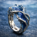 Vintage Goldring mit Ozeanwelle