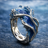 Vintage Goldring mit Ozeanwelle