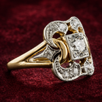 Vintage Goldring mit Zirkonia