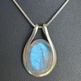Vintage Halskette aus weissem Opal
