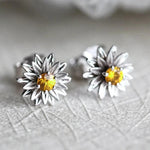 Vintage Ohrringe Silber mit Blume