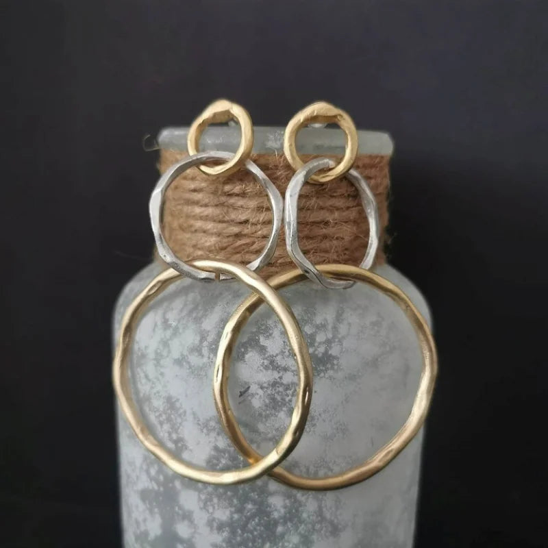 Vintage Ohrringe aus Gold und Silber