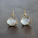 Vintage Ohrringe in Gold mit Mondstein