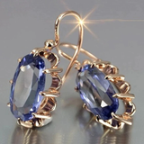Vintage Ohrringe mit blauen Zirkonia