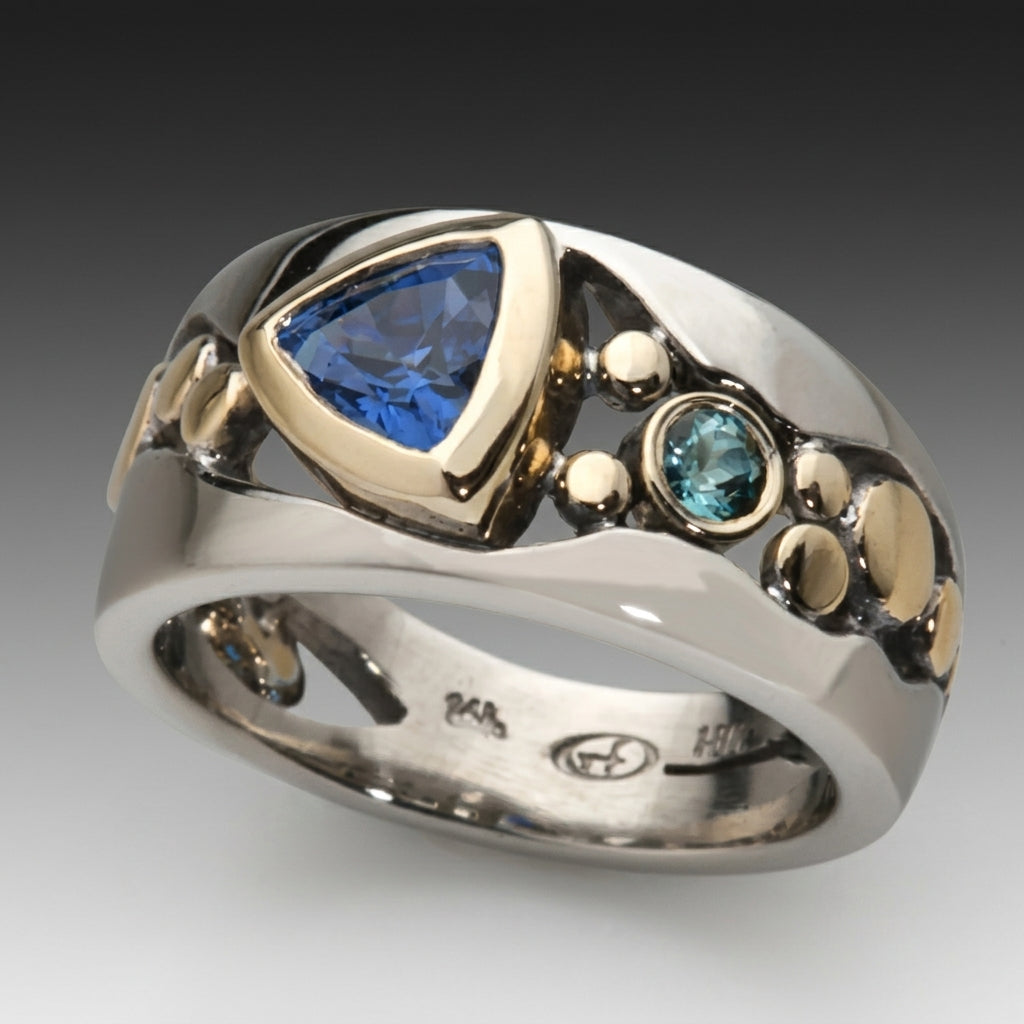 Vintage Ring Blau