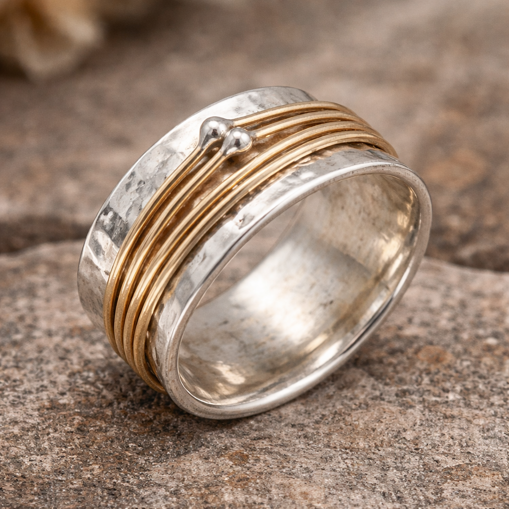 Vintage Ring Gold mit Silberbeschichtung