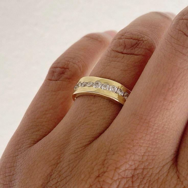 Vintage-Ring aus Gold mit Zirkonia