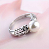 Vintage Ring mit silberner Perle