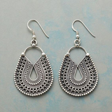 Vintage Silber Ohrringe mit hängendem Mandala