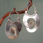 Vintage Silber Ohrringe mit Spirale