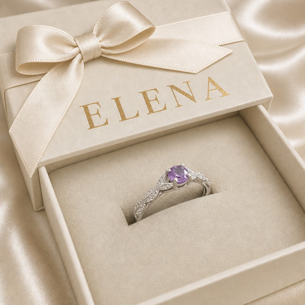 Amelys Fern Ring | Weissgold