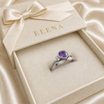 Violetis Krone Ring Set | Weissgold